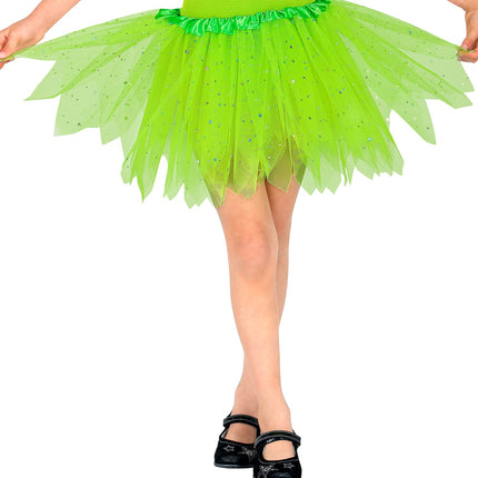 Widmann SRL Glitter tutu rok groen kinderen