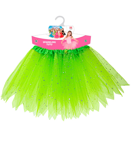 Widmann SRL Glitter tutu rok groen kinderen
