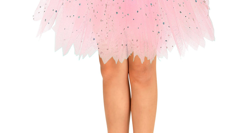 Widmann SRL Glitter tutu rok kort lichtroze kinderen