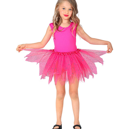 Widmann SRL Glitter tutu rok kort roze kinderen