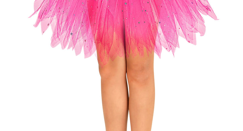 Widmann SRL Glitter tutu rok kort roze kinderen