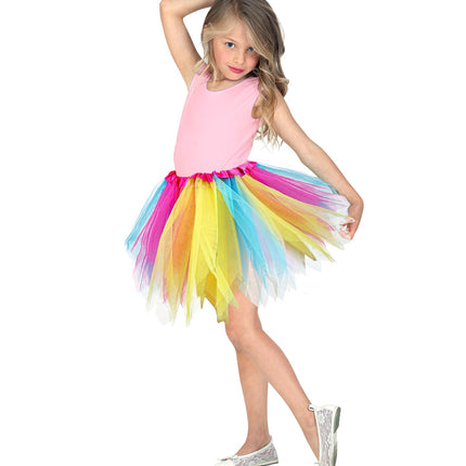 Widmann SRL Glitter tutu rok multi kleuren kinderen