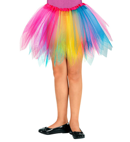 Widmann SRL Glitter tutu rok multi kleuren kinderen