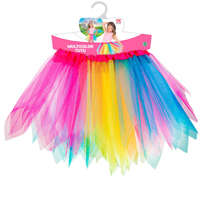 Widmann SRL Glitter tutu rok multi kleuren kinderen