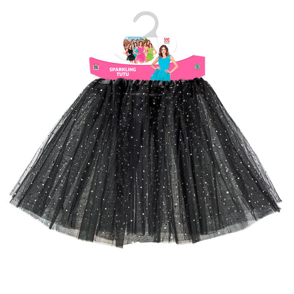 Widmann SRL Glitter tutu rok zwart dames