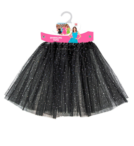 Widmann SRL Glitter tutu rok zwart dames