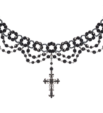 Widmann SRL Gothic beparelde ketting met kruis hange