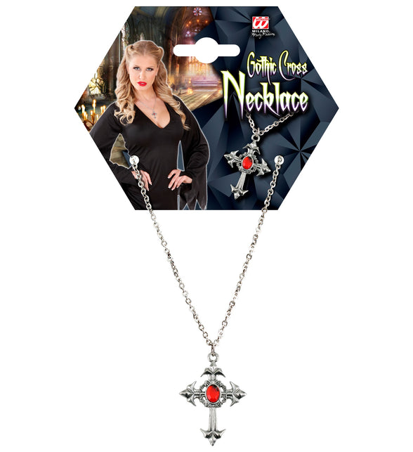 Widmann SRL gothic ketting met rode steen