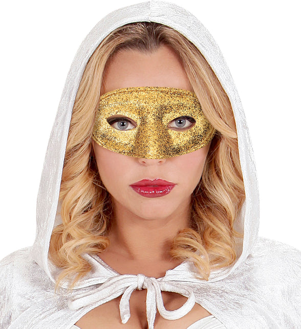 Widmann SRL Goud oogmasker glitters