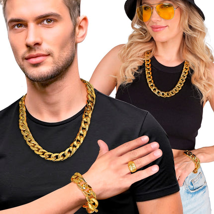 Widmann SRL Gouden armband nep Hip Hop gangster