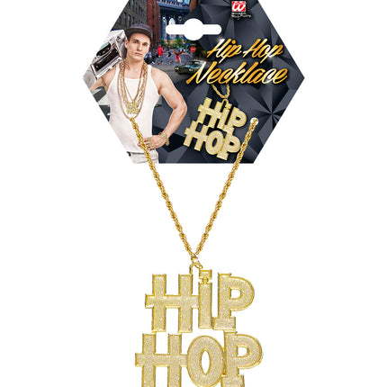 Widmann SRL Gouden bling bling hip hop halsketting