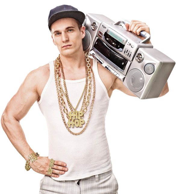 Widmann SRL Gouden bling bling hiphop armbandjes