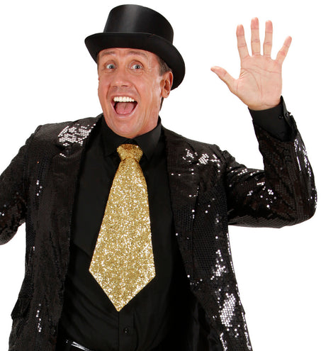 Widmann SRL Gouden glitter stropdas