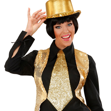 Widmann SRL Gouden glitter stropdas