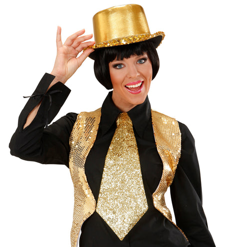 Widmann SRL Gouden glitter stropdas