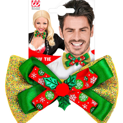 Widmann SRL Gouden glitterstrikje kerstmis