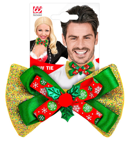 Widmann SRL Gouden glitterstrikje kerstmis