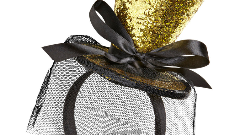 Widmann SRL Gouden Mini Hoge Hoed Met Sluier