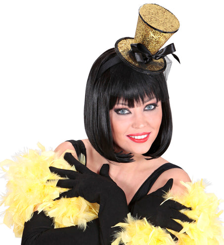 Widmann SRL Gouden Mini Hoge Hoed Met Sluier