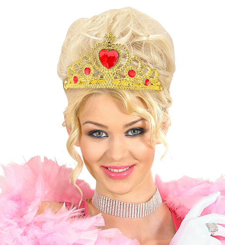 Widmann SRL Gouden tiara met rode stenen