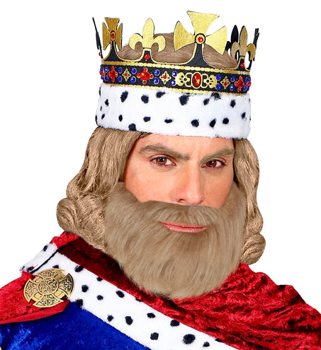 Widmann SRL Grijs bruine baard met snor