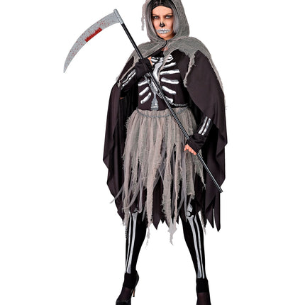 Widmann SRL Grimreaper kostuum dames Skelety