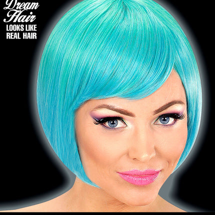 Widmann SRL Groen-blauwe boblijn pruikjes