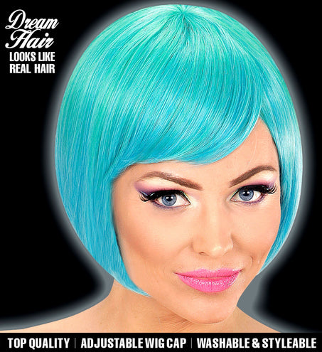 Widmann SRL Groen-blauwe boblijn pruikjes