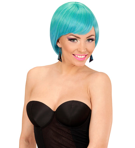 Widmann SRL Groen-blauwe boblijn pruikjes