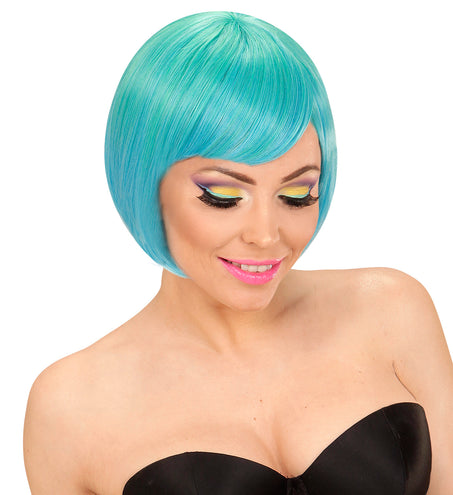 Widmann SRL Groen-blauwe boblijn pruikjes