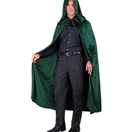 Widmann SRL Groen fluwelen cape met kap 140 cm Finn