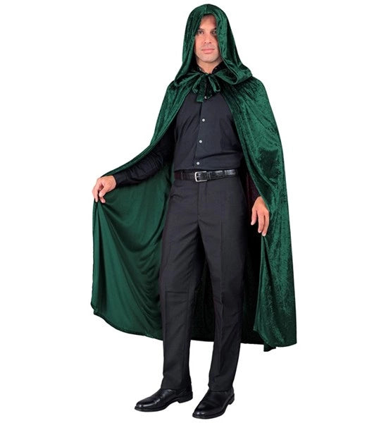 Widmann SRL Groen fluwelen cape met kap 140 cm Finn