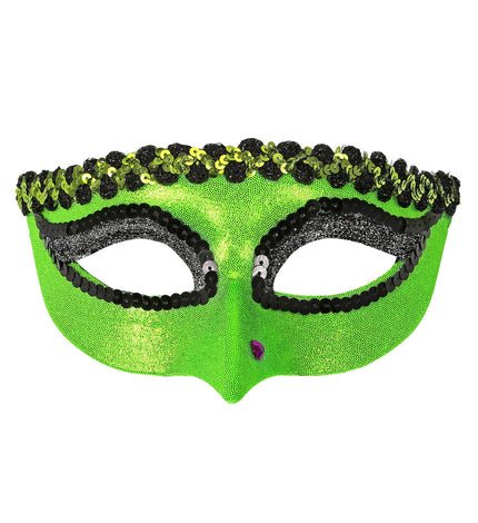 Widmann SRL Groen heksen oogmasker met wrat