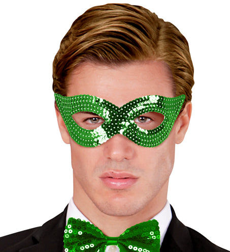 Widmann SRL Groen oogmasker pailletten