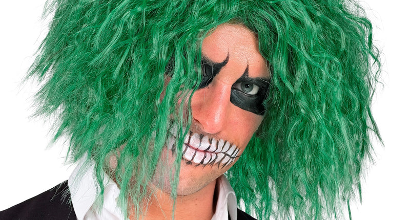 Widmann SRL Groene creepy Joker clownspruik