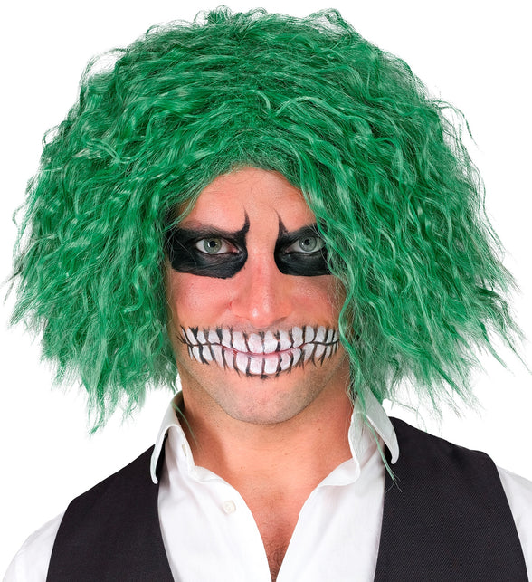 Widmann SRL Groene creepy Joker clownspruik