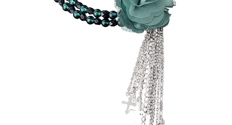 Widmann SRL Groene gothic ketting met roos