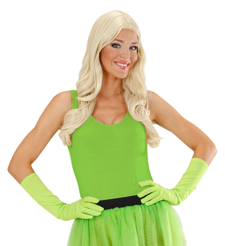 Widmann SRL Groene handschoenen neon lang