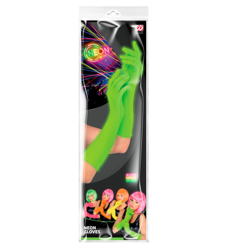 Widmann SRL Groene handschoenen neon lang