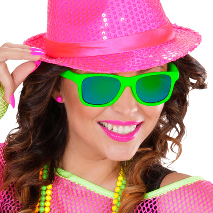 Widmann SRL Groene karakter bril Blues brother