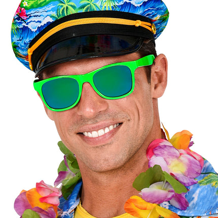 Widmann SRL Groene karakter bril Blues brother