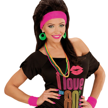 Widmann SRL Groene oorbellen neon disco