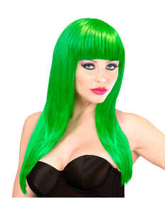 Widmann SRL Groene pruik lang haar