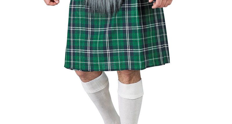 Widmann SRL Groene schotse kilt met heuptas