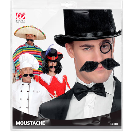 Widmann SRL Grote zwarte snor