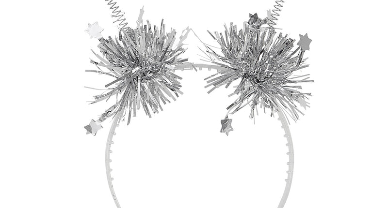 Widmann SRL Haarband disco ballen zilver