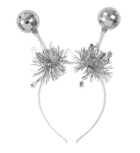 Widmann SRL Haarband disco ballen zilver