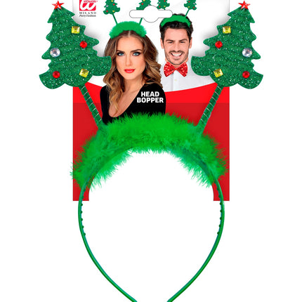 Widmann SRL Haarband kerstbomen met pluche