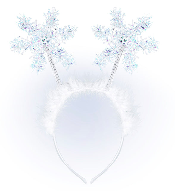 Widmann SRL Haarband sneeuwvlokjes met pluche