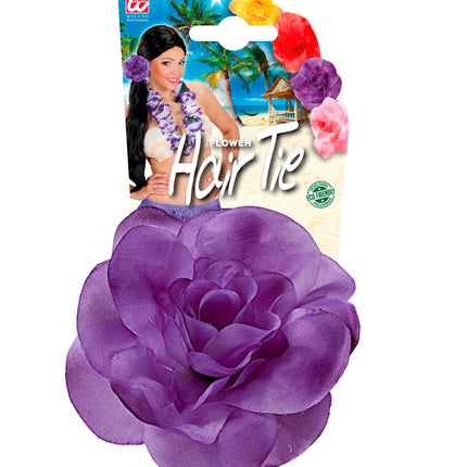 Widmann SRL Haarbloem paars met elastiek